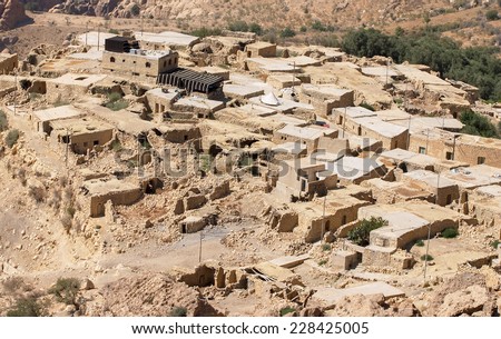 Dana village, in the Dana biodiversity reserve in Jordan. Dana was abandoned in the 20th Century but since the establishment of the reserve in 1993 it has been being redeveloped. Photo date  2004.