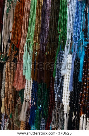 Prayer beads at a Cairo bazaar