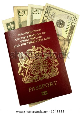 A New Biometric British Passport (showing The Chip Symbol At The Bottom 