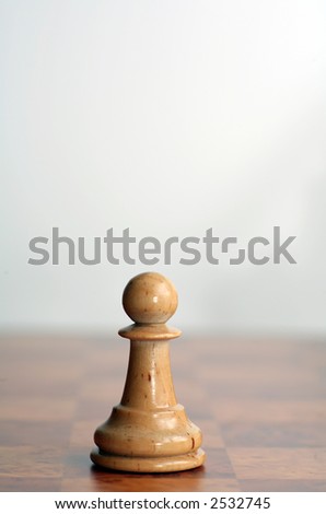 One of a set of images of wooden chess pieces, all shot with the same lighting, DoF, scale and perspective. Each of the white and black pieces is represented in the image set.