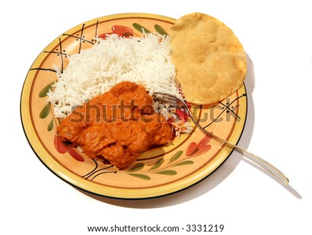 chicken curry with rice. chicken curry with Basmati