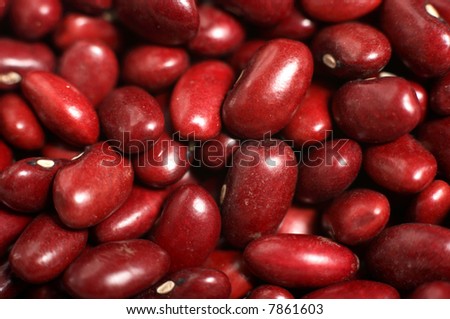 macro shot of haricot beans, also known as red kidney beans, or chili beans