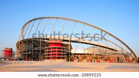 The Khalifa stadium at the Aspire Sports Academy complex in Doha, Qatar, Arabia.