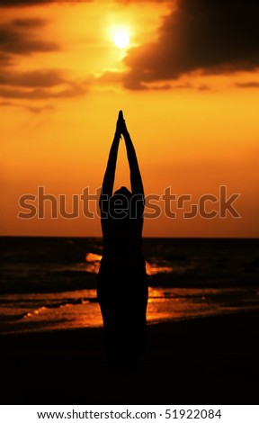 A yoga practitioner performs \
