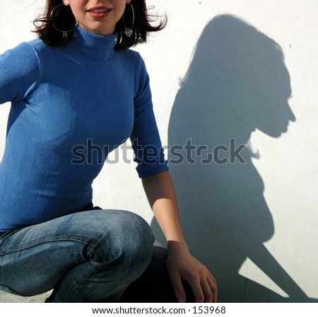 woman shadow