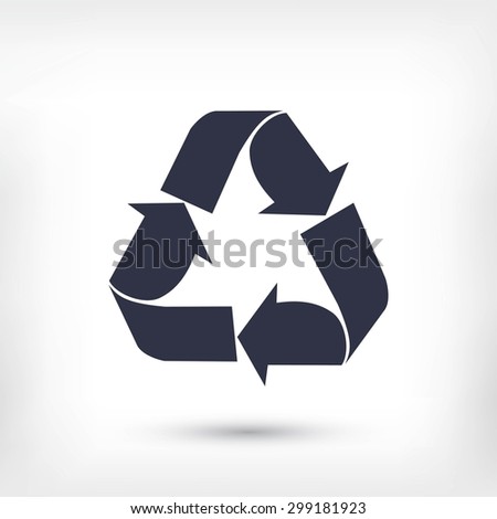 Recycle Sign Icon Stock Vector Illustration 299181923 : Shutterstock