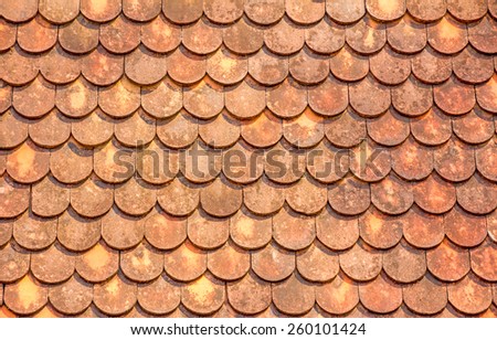 Orange roof tiles background texture