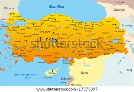 map of Turkey country