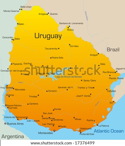 map of uruguay. map of Uruguay country