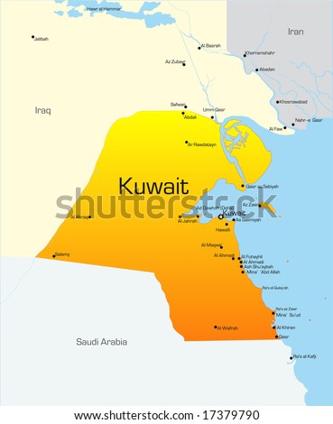 map of kuwait. map of Kuwait country
