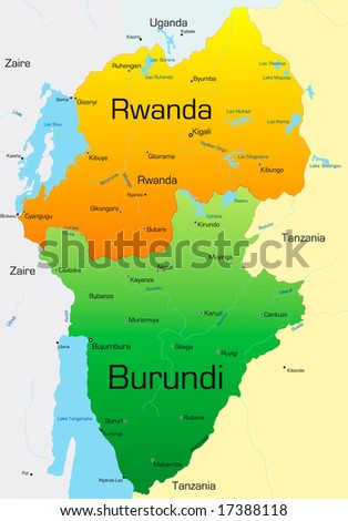 map of rwanda and burundi