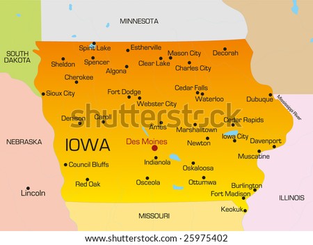 map of iowa with cities. Iowa+state+map+with+cities