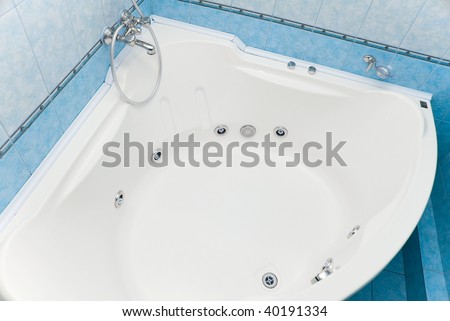 Big bathtub spa with hydro massage