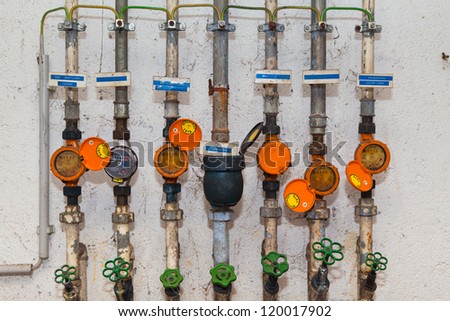 Water meters and pipes