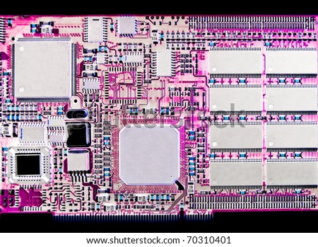 Printed circuit board with x-ray colors