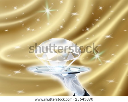 Big nice shining diamond - stock photo