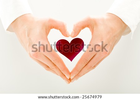 Nice hands like a heart and a heart