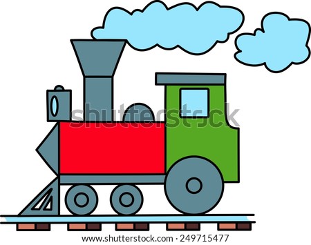 Children's drawings. Locomotive.