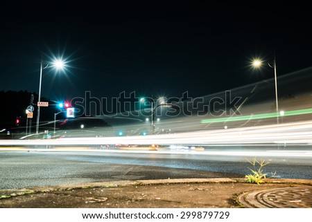 Night scene of street in Japan