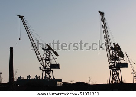sea port silhouette 3