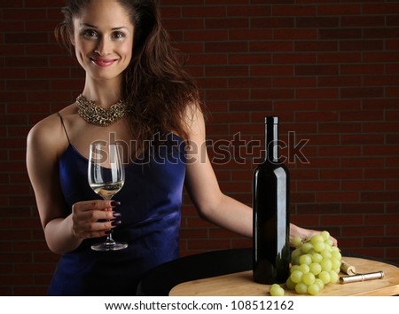 woman testing wine