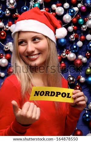 Beautiful woman wants to go to the North Pole