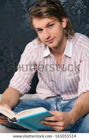 Man reads