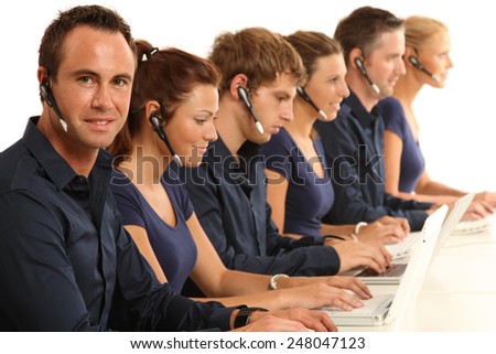 employees in the call center
