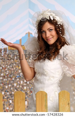 bride in beer tent