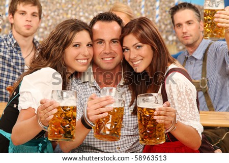 Bavarian Group with Beer