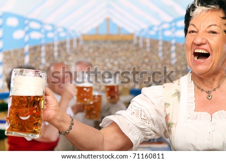 bavarian bosses at the beer tent
