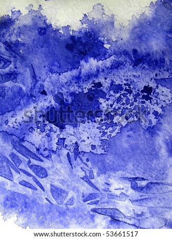 stock photo : Blue Watercolor Background 6