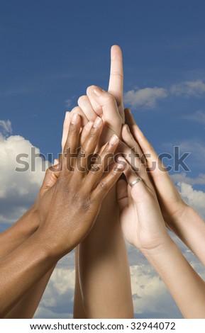 hands come together for number one sign
