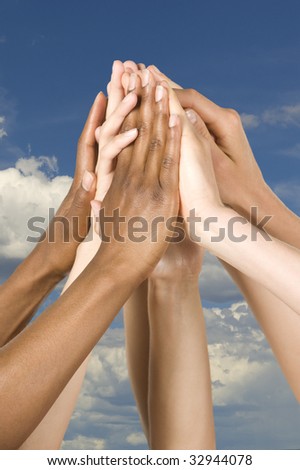 hands come together in unity
