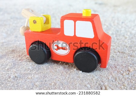 Children toy car made of wood