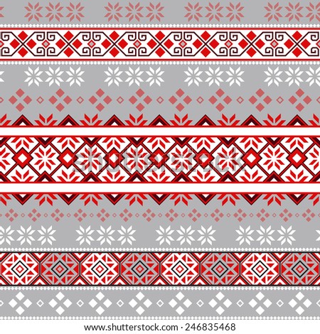 Seamless background, winter contrast tracery, New Year and Merry Christmas design, Nordic pattern