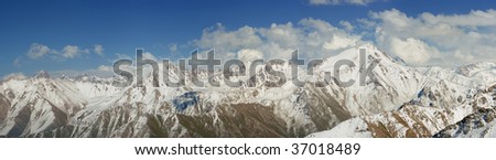 Snow Mountain Panorama View