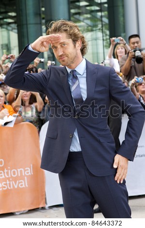 TORONTO, CANADA - SEPTEMBER 11: Actor Gerard Butler arrives at the gala screening of the movie \