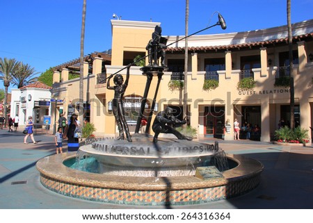 Los Angeles, California, USA - March 12, 2015: Universal Studios Hollywood, the Entertainment Capital of LA, is the first film studio and theme park of Universal Studios Theme Parks across the world.