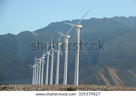 Windmill Generating Electricity for People in Southern California