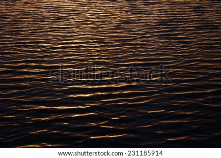 Ripples on water surface during sunset. Nature and outdoor backgrounds