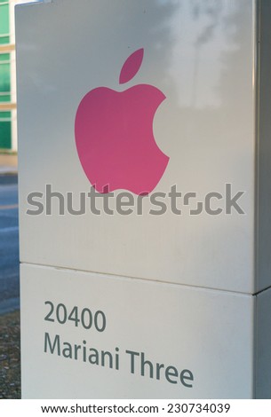 CUPERTINO, CA/USA - NOVEMBER 15: Apple headquarters on Nov 15, 2014 at Infinite loop in Cupertino. Apple Inc. is a multinational company, that develops consumer electronics, and computer software.