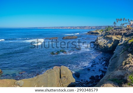 Beautiful Pacific coast, near Santa Barbara, California.