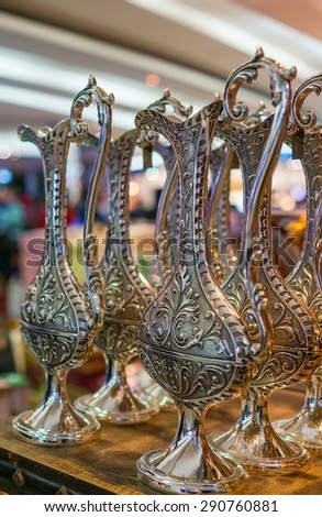 Beautiful souvenirs in the glorious duty free shopping area at Dubai international airport.