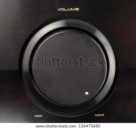 A black knob of volume turned to max