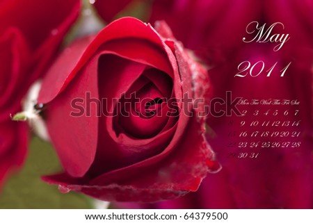 may 2011 calendar page. stock photo : Page of 2011