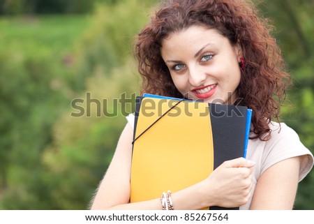 female student in the park