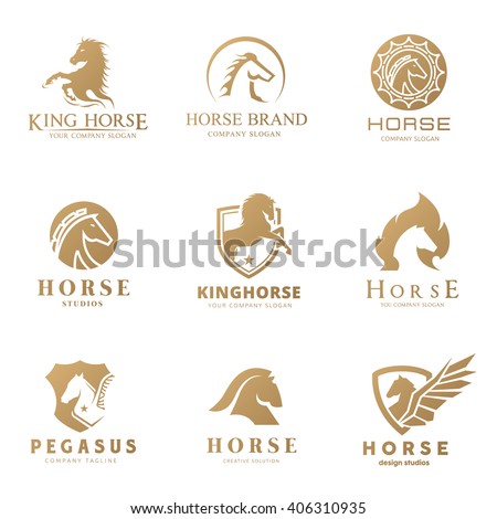 Horse logo collection.horse logo set,logo set. animal logo set,vector logo template