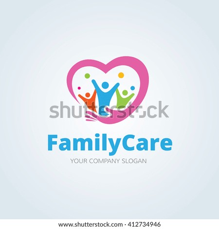 Family Care logo,People logo,Vector logo template