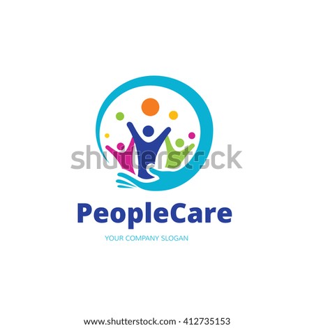 People Care logo.people logo,vector logo template